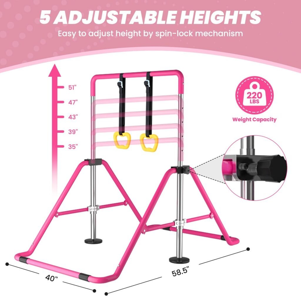 DOBESTS adjustable Kids Gymnastics Bar