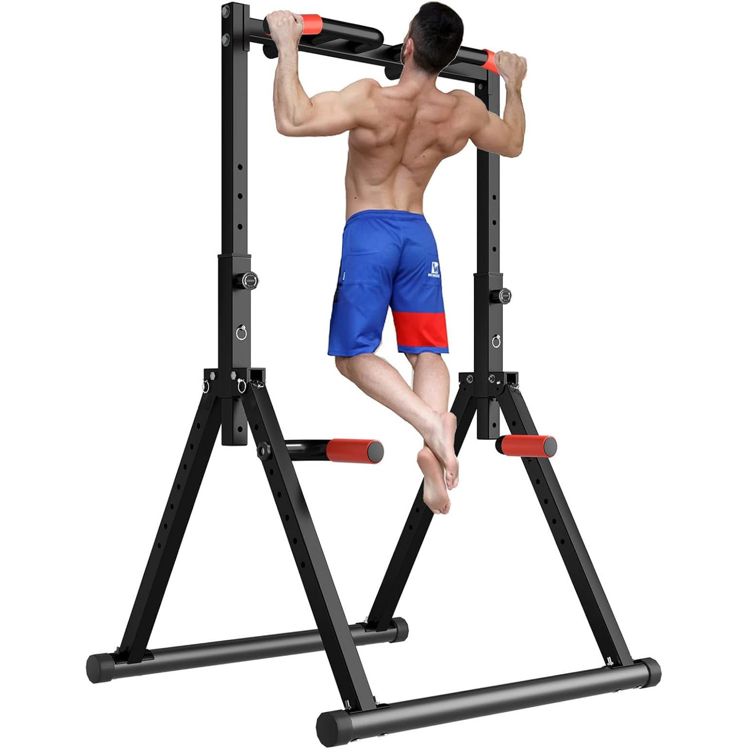DOBESTS Foldable Power Tower – Multifunction Pull Up & Dip Station